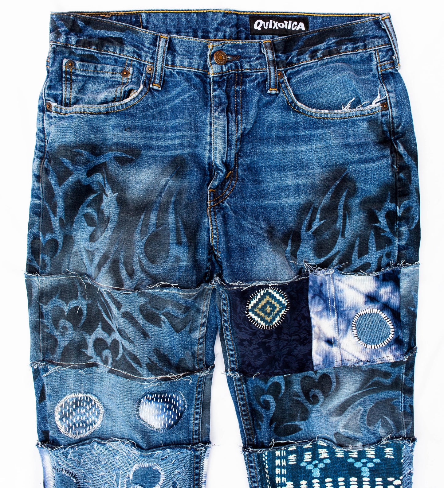 Tribal Layered Jeans