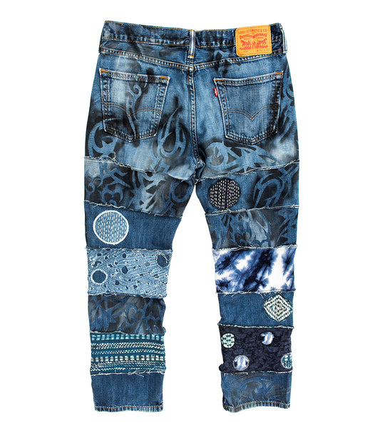 Tribal Layered Jeans