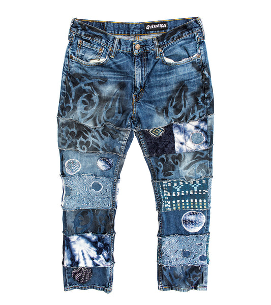 Tribal Layered Jeans